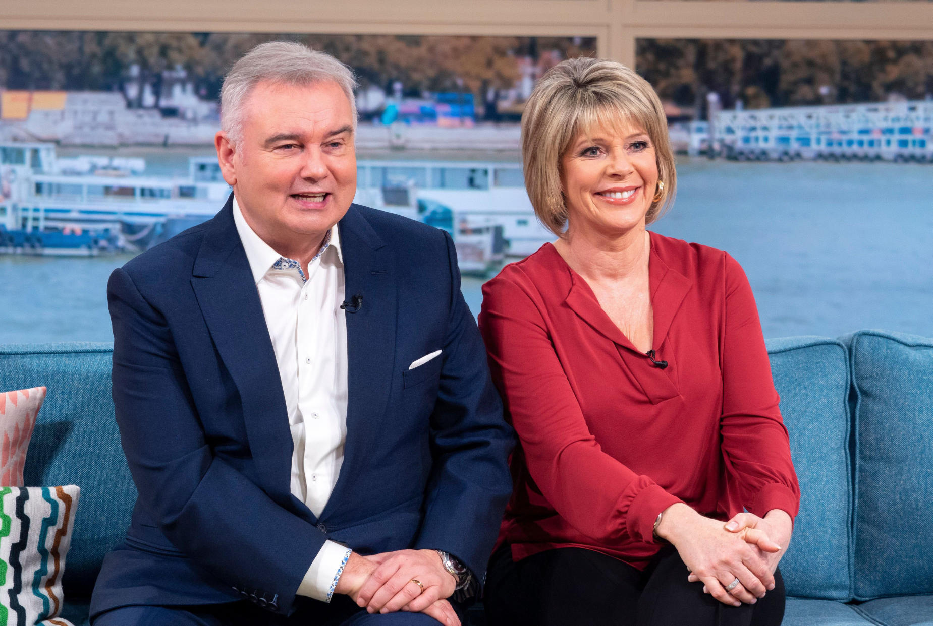 Eamonn Holmes presented This Morning with his real-life wife Ruth Langsford. (ITV)