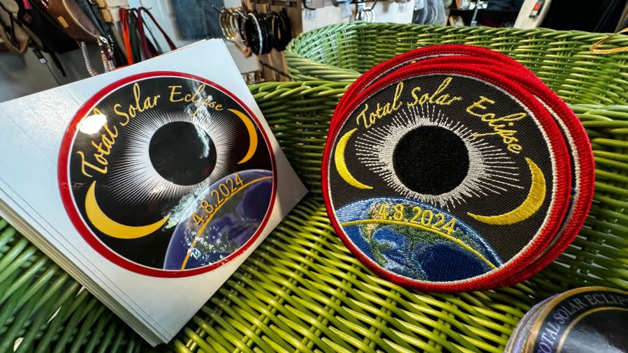 The Market Place in Marble Falls is hoping to capitalize on the eclipse by making a whole series of eclipse-branded merchandise. | Todd Bynum/KXAN News