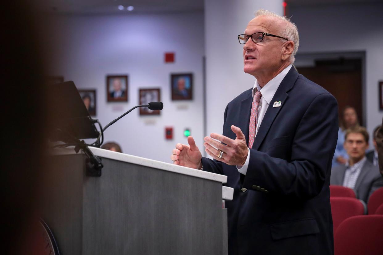 A file photo of Mitchell Teitelbaum on the day in November when Manatee County commissioners voted to confirm him as the county's fourth deputy administrator.