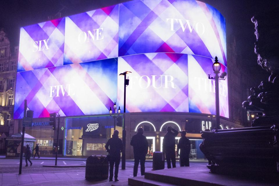 The Piccadilly Circus lights were turned on again today after they went dark for a major upgrade: Jeremy Selwyn