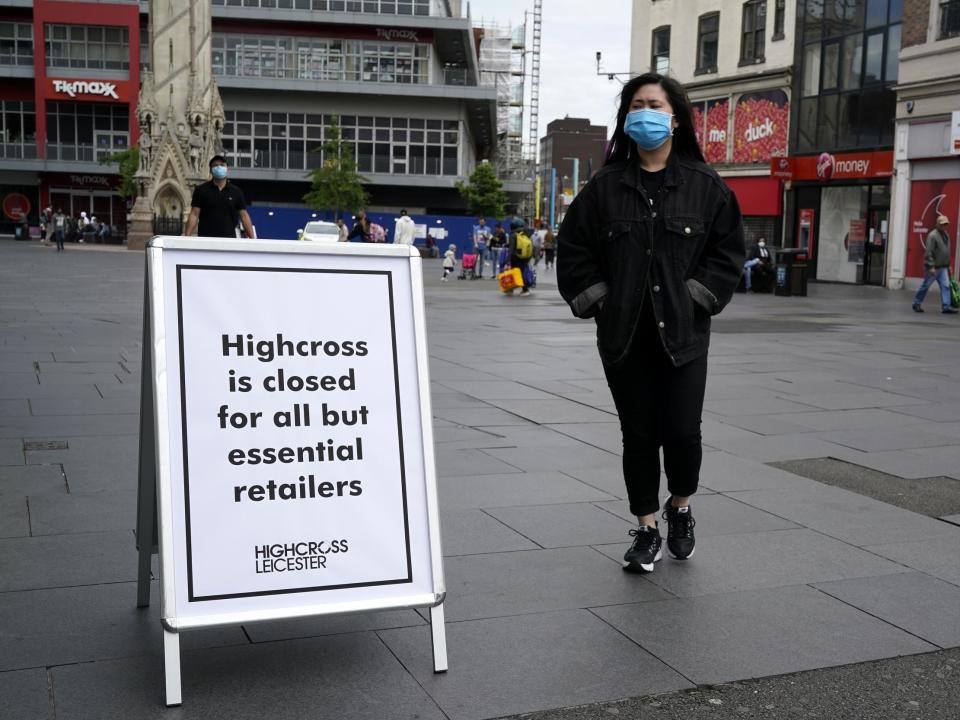 Leicester City Centre before non-essential shops closed for its local lockdown: Getty Images