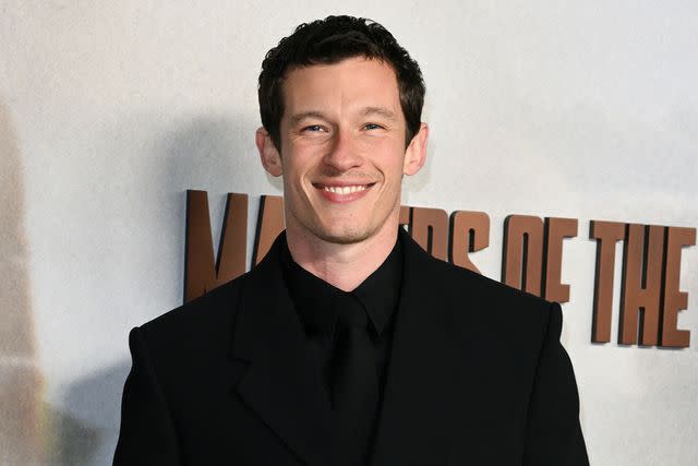 <p>Karwai Tang/WireImage</p> Callum Turner attends the UK Premiere of "Masters Of The Air."