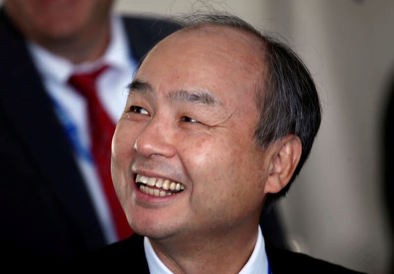 FILE PHOTO: Masayoshi Son, CEO of Softbank, pictured during a visit to the United States