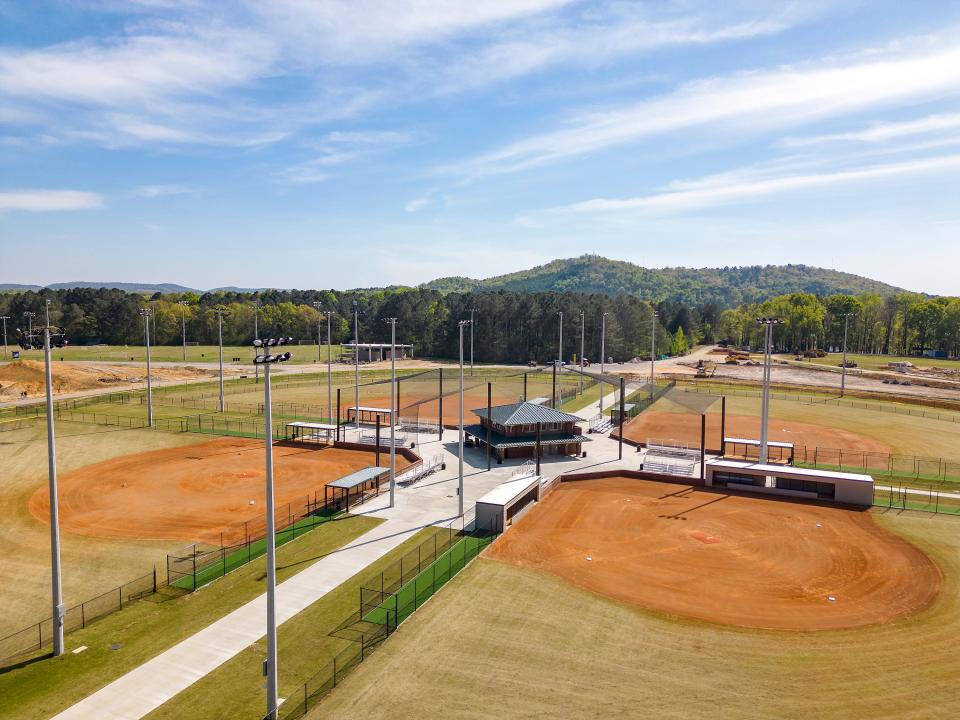 Phase II of the Gadsden Sports Complex adjacent to Gadsden State Community College includes renovations to the existing baseball and softball fields, and an upgraded press box and central concession stand.