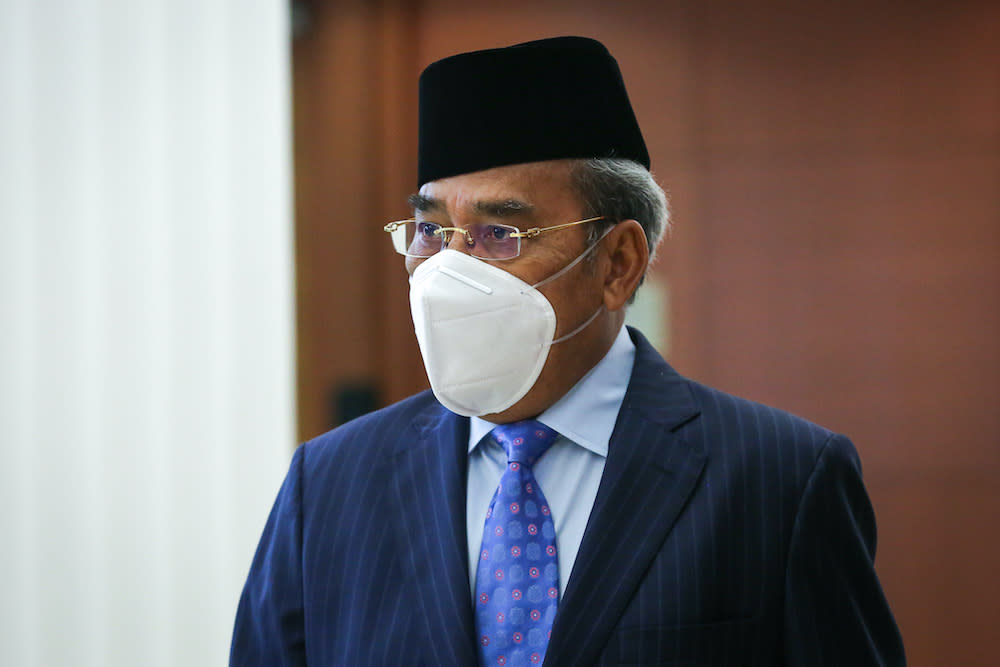 Umno supreme council member Datuk Seri Tajuddin Abdul Rahman said that the party has repeatedly given clear signals to their allies in PN. — Picture by Yusof Mat Isa