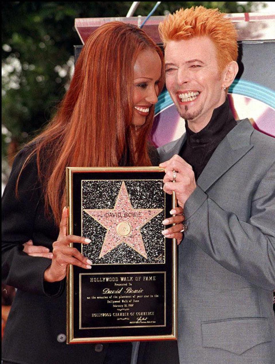 Fame: David Bowie receives a star on the Hollywood Walk of Fame, 1997 (Getty Images)