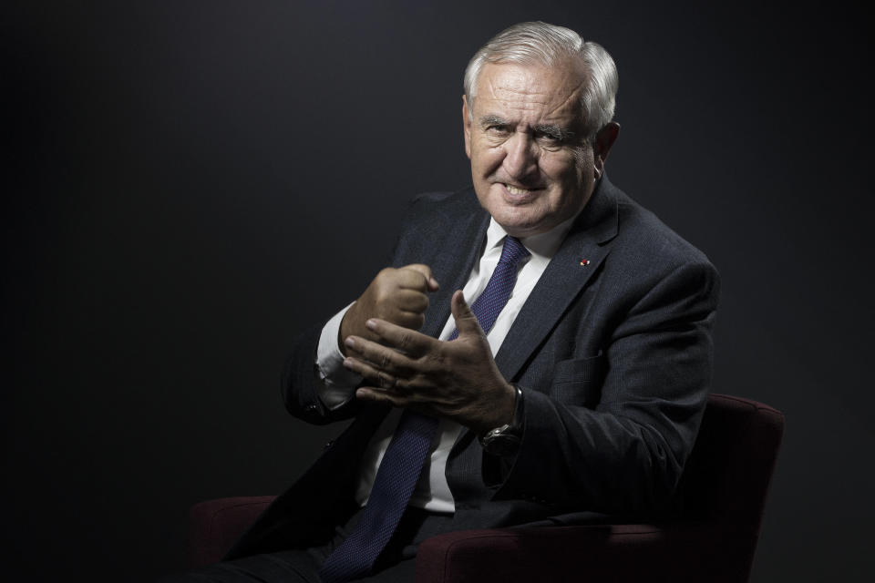 L’ancien Premier ministre Jean-Pierre Raffarin présentent ses vœux à la classe politique pour 2024