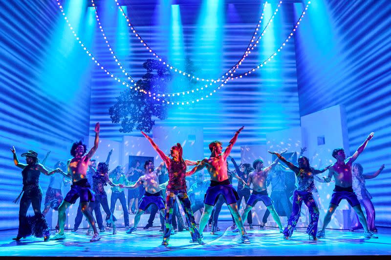 Production stills for Mamma Mia! at Novello Theatre in London