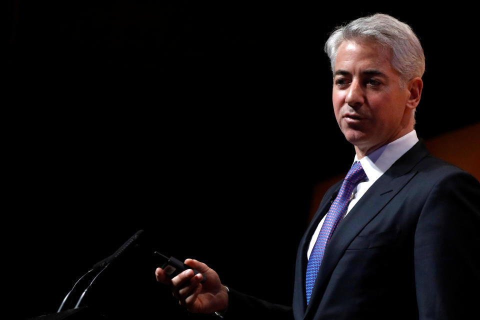 William 'Bill' Ackman, CEO and Portfolio Manager of Pershing Square Capital Management, speaks during the Sohn Investment Conference in New York City, U.S., May 8, 2017. REUTERS/Brendan McDermid