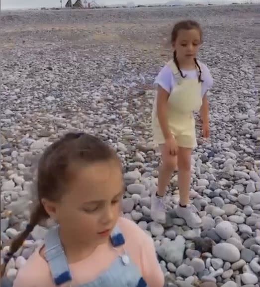 Mother Dawn Daley filmed the children before they were snatched by their father, the footage has now been released as the family launch an appeal to get them back (PA)