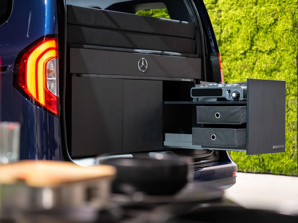 Mercedes-Benz's concept EQT Marco Polo electric camper van.