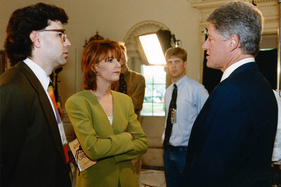 Tabitha Soren and Bill Clinton at the White House.