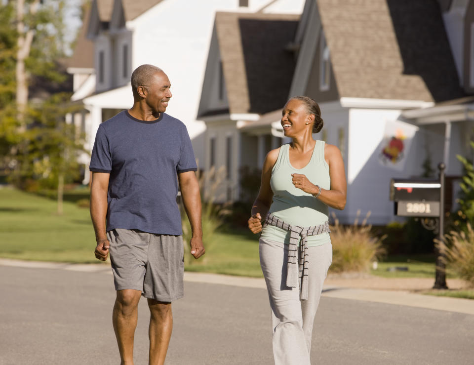 older couple walking