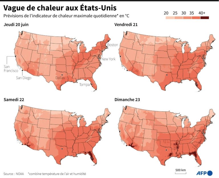 Vague de chaleur aux Etats-Unis (AFP - Gal ROMA, Valentina BRESCHI)