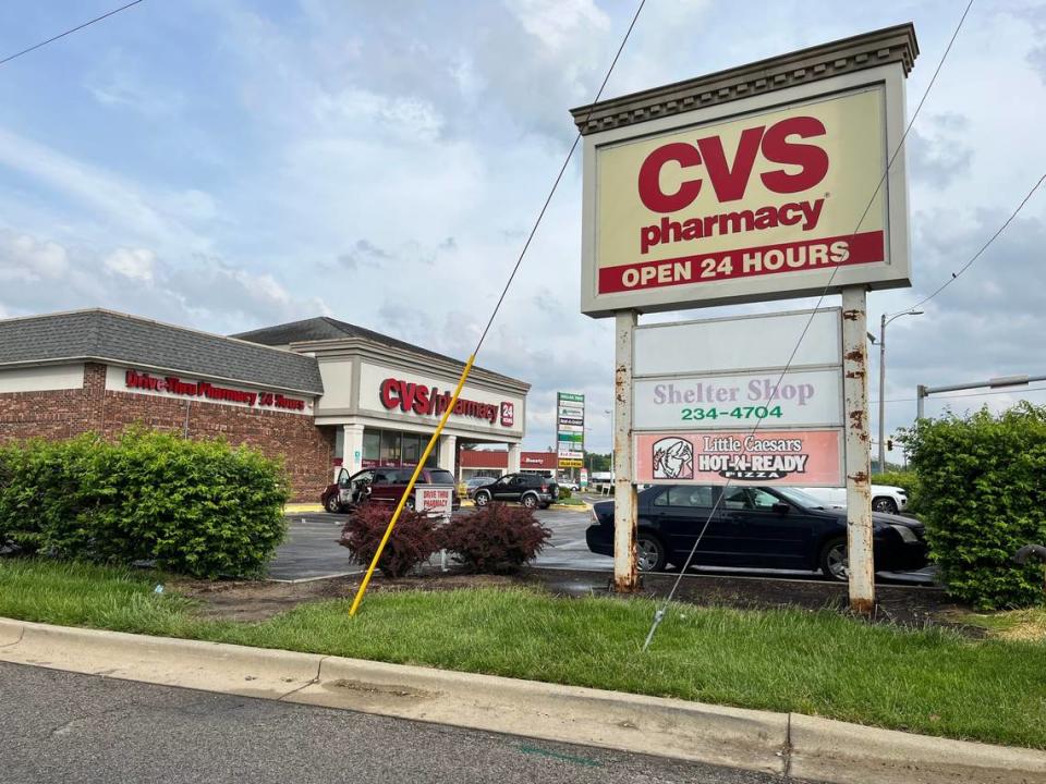 The CVS Pharmacy at 4609 W. Main St. is included in an area that may become part of a new tax-increment-financing district in Belleville. It’s just west of Bellevue Park Plaza.