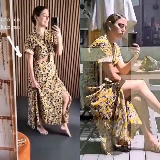 Blanca Suárez con conjunto estampado