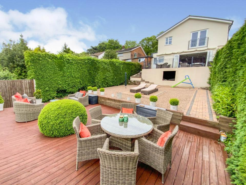 <p>Over in South Wales, this stylish property sits in the town of Cwmbran — close to the sports stadium which featured on season two of Sex Education. With four bedrooms, modern <a href="https://www.housebeautiful.com/uk/decorate/kitchen/a37723364/updating-kitchen-interior-design-tips/" rel="nofollow noopener" target="_blank" data-ylk="slk:interiors;elm:context_link;itc:0;sec:content-canvas" class="link ">interiors</a> and a wonderful alfresco dining spot, it's the ideal family home. </p><p>This property is currently on the market for £450,000 with <a href="https://www.purplebricks.co.uk/property-for-sale/4-bedroom-detached-house-llanfrechfa-cwmbran-1195280" rel="nofollow noopener" target="_blank" data-ylk="slk:Purplebricks;elm:context_link;itc:0;sec:content-canvas" class="link ">Purplebricks</a>.</p>
