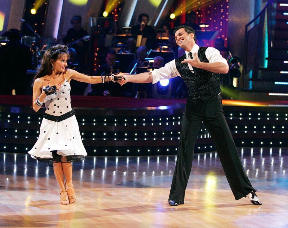 Tony Dovolani and Susan Lucci perform a dance on the seventh season of Dancing with the Stars.