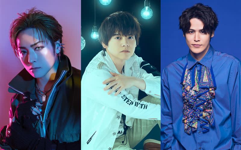 「KING SUPER LIVE 2024」蒼井翔太、內田雄馬、宮野真守演唱《Orfevre》。（圖／KING RECORDS 國王唱片提供）