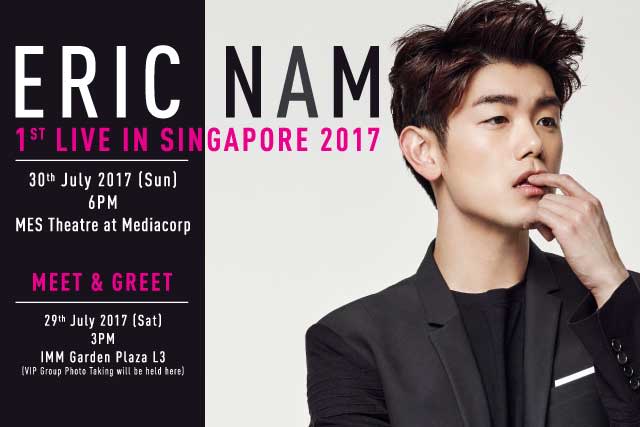 Eric Nam 1st Live in Singapore poster (Photo: Mode Entertainment's Facebook page)