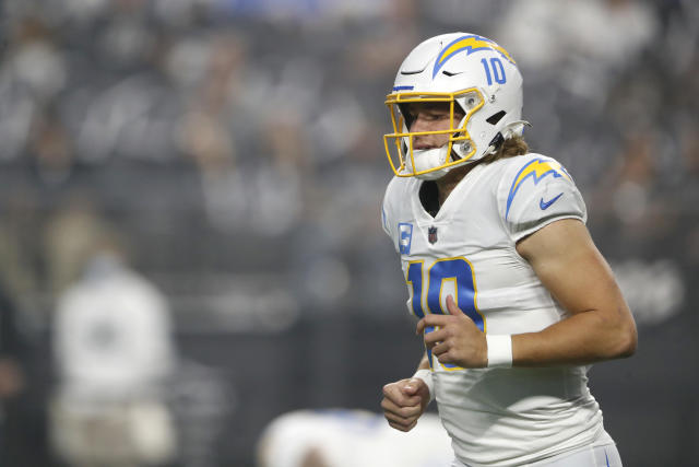 LAS VEGAS, NV - FEBRUARY 06: Los Angeles Chargers quarterback