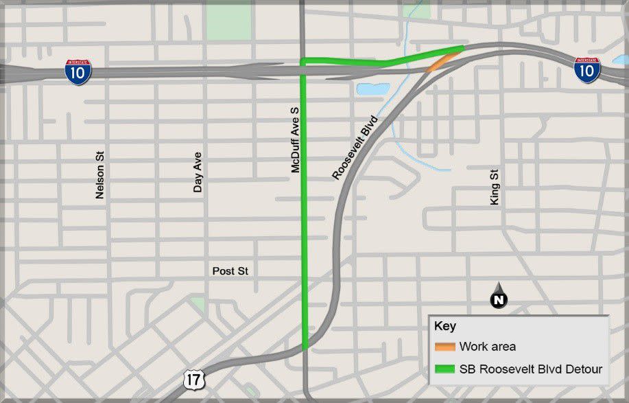 McDuff Avenue and Post Street will also see closures.