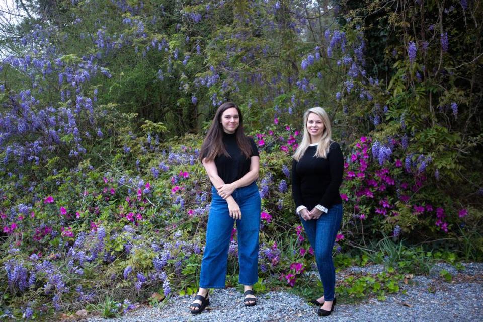 Evey Wilson Wetherbee (left) and Jessica Szilagyi, the reporters behind the podcast “Prison Town,” which examines issues within the Georgia Department of Corrections by telling the story of Smith State Prison in southeast Georgia.