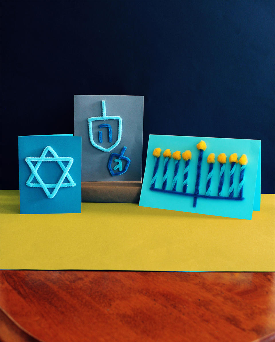 Pipe Cleaner Hanukkah Cards