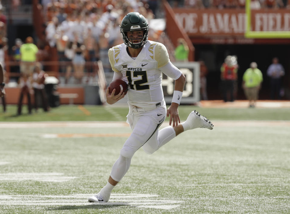 Baylor’s Charlie Brewer has 23 TDs in 2018. (AP Photo/Eric Gay, File)