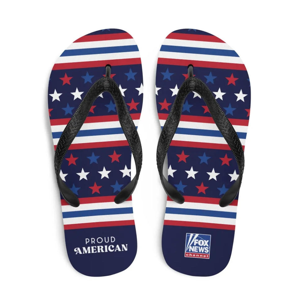 Wear your American pride the entire summer with these Fox flip-flops.