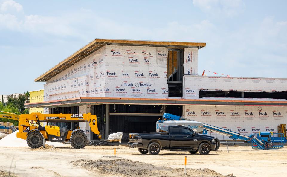 A new Aldi, shown on Tuesday, is taking shape in Lynn Haven adjacent to Beef O' Brady's on State 77.