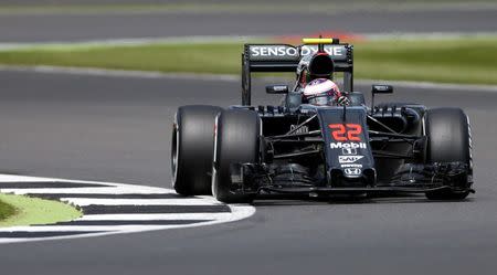 Britain Formula One - F1 - British Grand Prix 2016 - Silverstone, England - 8/7/16 McLaren's Jenson Button during practice. Action Images via Reuters / Andrew Boyers