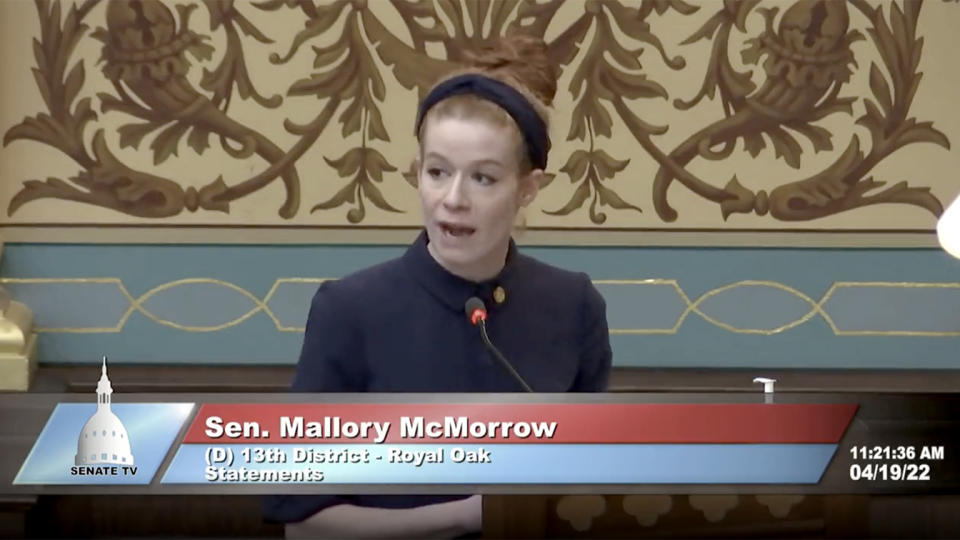 Michigan state Sen. Mallory McMorrow. (Senate TV via Twitter)