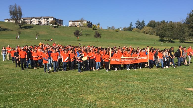 Mission students mark Orange Shirt Day with march to honour Native elders