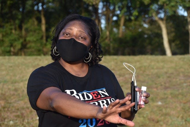 Nichole Green attended a campaign rally in North Charleston on Nov. 1, 2020, where she waited to talk to South Carolina Democratic Rep. James Clyburn. “I think the world of him,” she said. "He gets things done.”