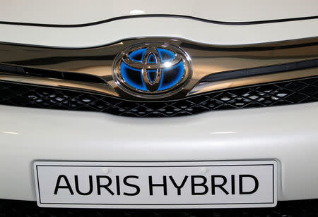 FILE PHOTO: A Toyota Auris is displayed on show at the Toyota factory in Derby, central England, March 7, 2011. REUTERS/Darren Staples/File Photo