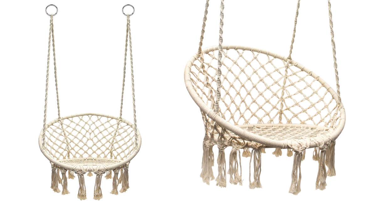 Sorbus Hanging Rope Chair (Photo: QVC)