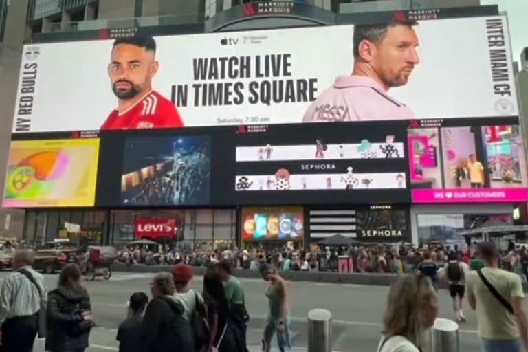 El debut de Lionel Messi en MLS será transmitido gratis por las pantallas gigantes de Times Square
