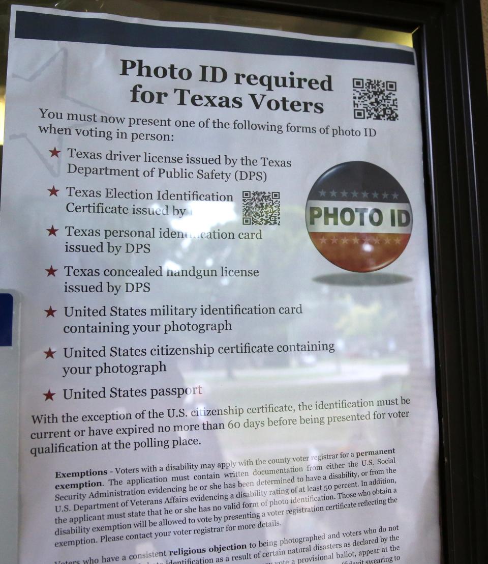 Texas is one of many states that requires a photo ID to vote.