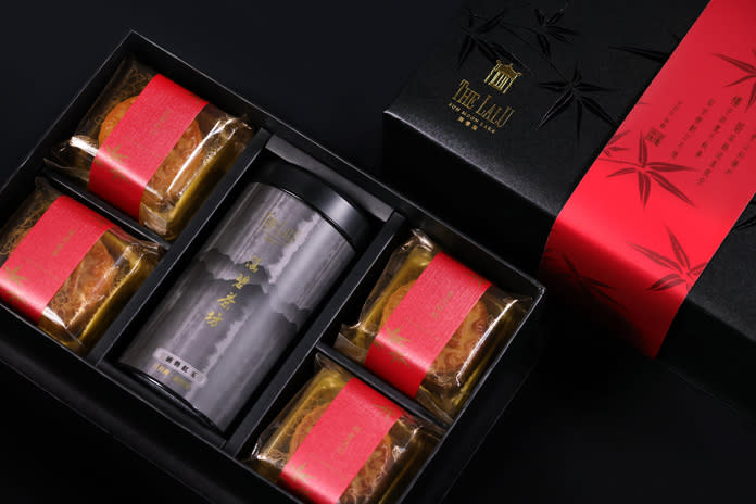 「涵碧頌月禮盒」內含4種口味廣式月餅。涵碧樓提供