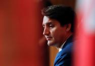 Canada's Prime Minister Justin Trudeau speaks during a news conference in Ottawa