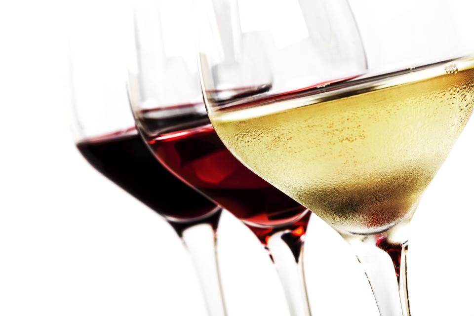 Getty Images/iStockphoto Maxineâ??s offers wine tasting on Friday. Wine Glasses over White