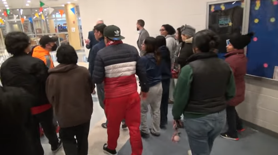 Concerned students attempted to confront school officials (Screenshot / New Brunswick Today)