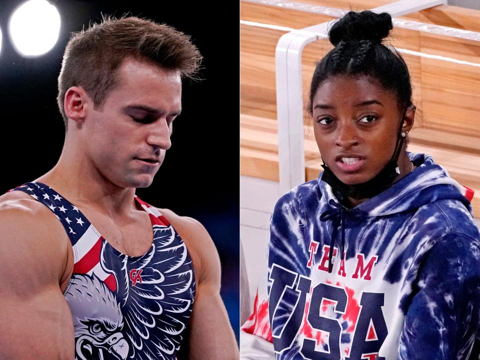 Sam MIkulak and Simone Biles.