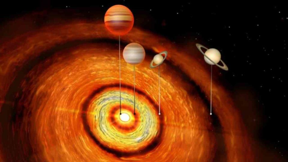 Images and models show distinct gaps in the system where more gas giants could be orbiting.