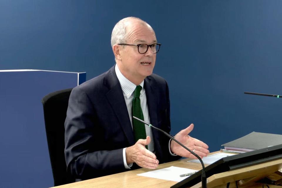 Former chief scientific adviser Sir Patrick Vallance giving evidence at the Covid Inquiry (PA Media)