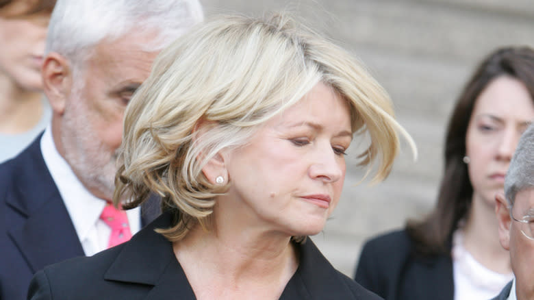 Martha Stewart outside the courthouse