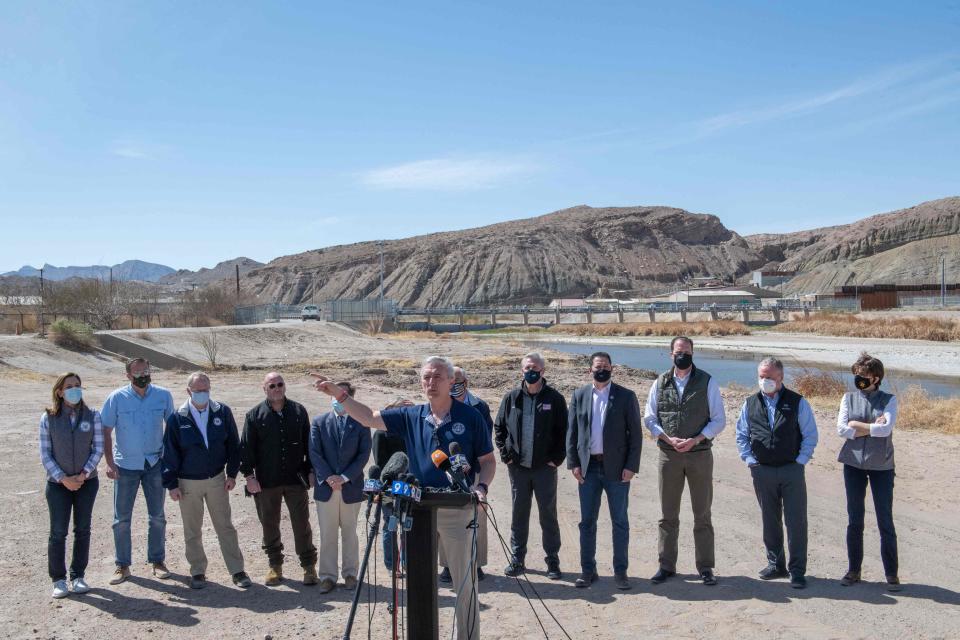 Rep. John Katko, R-N.Y., is part of a congressional delegation visiting the border in El Paso, Texas, on March 15.