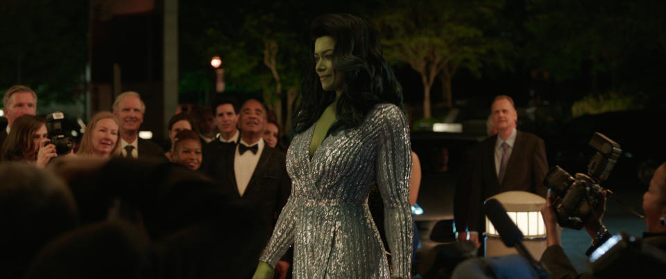 Tatiana Maslany is She-Hulk in She-Hulk: Attorney at Law. (Image: Marvel Studios)