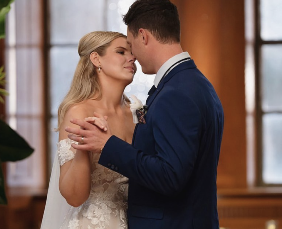 Olivia Frazer and Jackson Lonie at their MAFS wedding. 